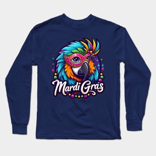 mardi gras parrot Long Sleeve T-Shirt